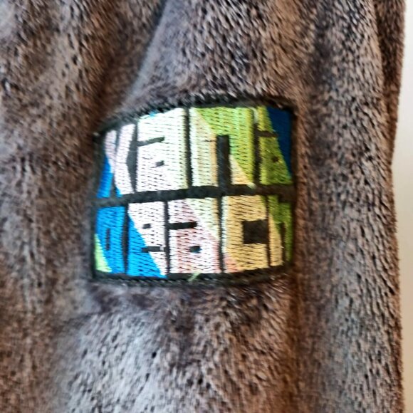 KanaBeach Circus Size 38 (S) Womens Gray Fuzzy Full Zip Embroidered Patch Jacket - Picture 6 of 12